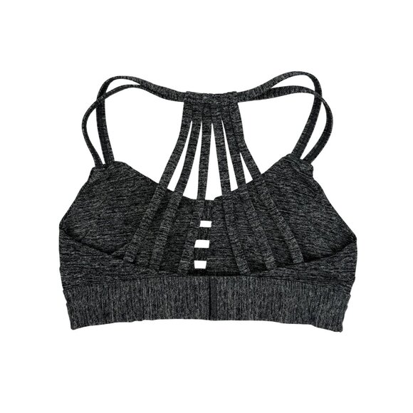 Victorias Secret PINK Strappy Back Gray Athletic Athleisure Sports Bra Ultimate - Picture 5 of 10